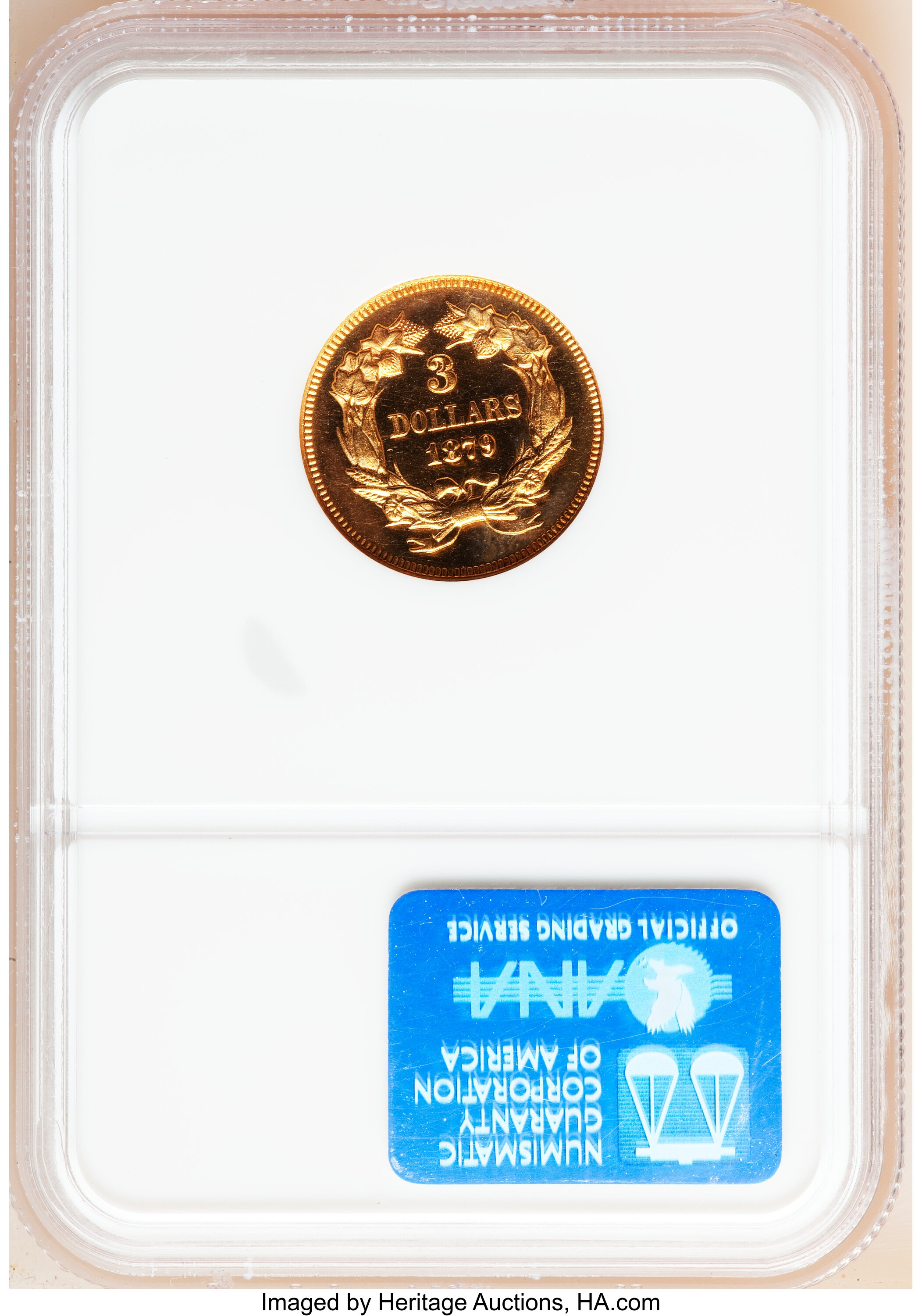 image for: 1879 $3 PR64 Cameo NGC. CAC....