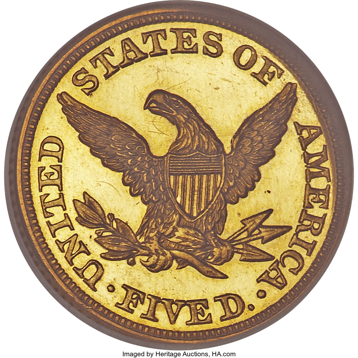 image for: 1860 $5 PR64 Cameo NGC....