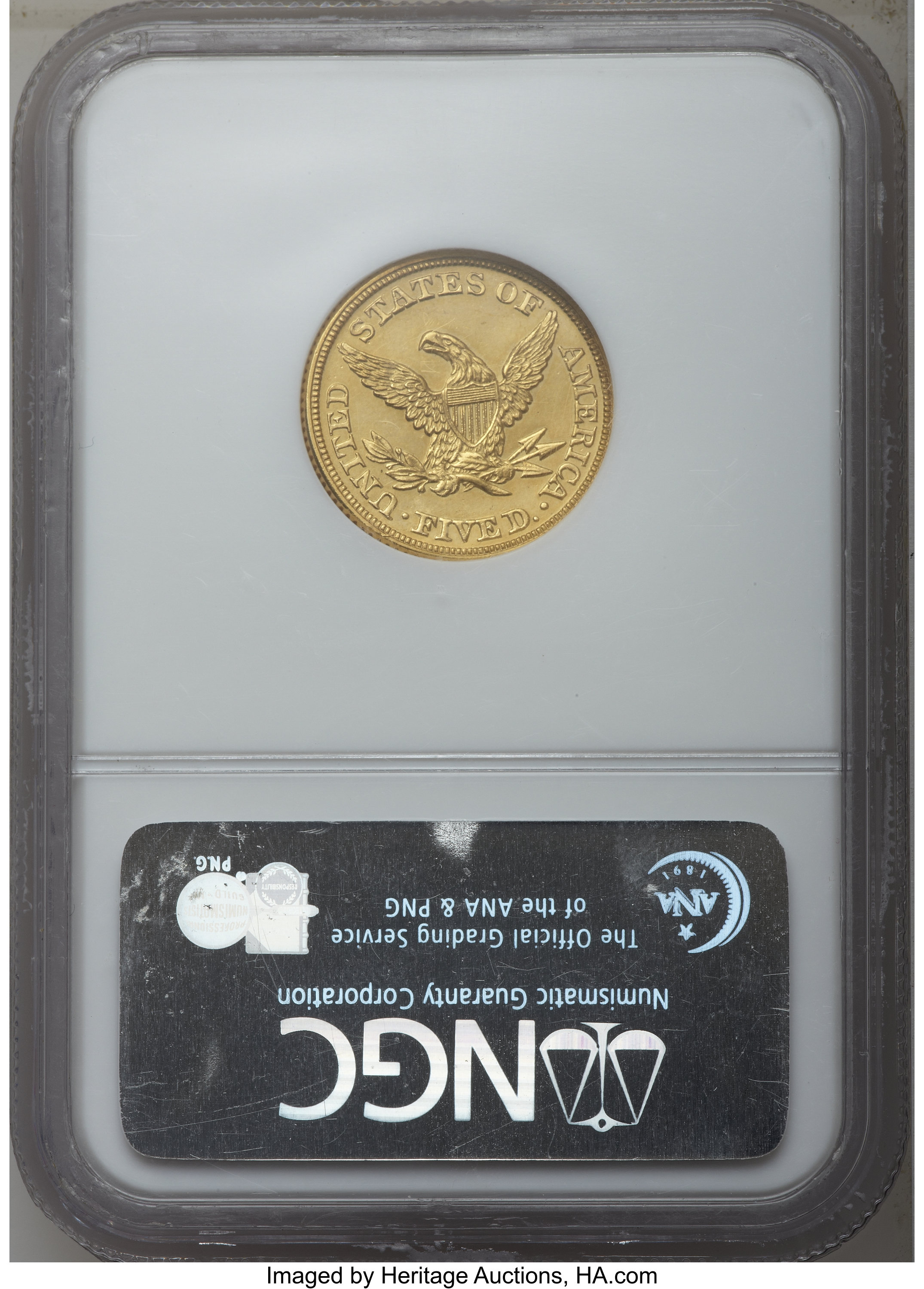 image for: 1860 $5 PR64 Cameo NGC....