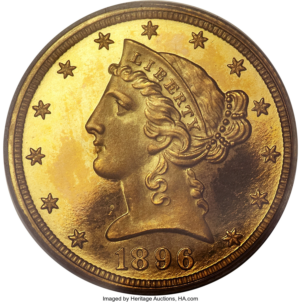 image for: 1896 $5 PR64 Deep Cameo PCGS. CAC....