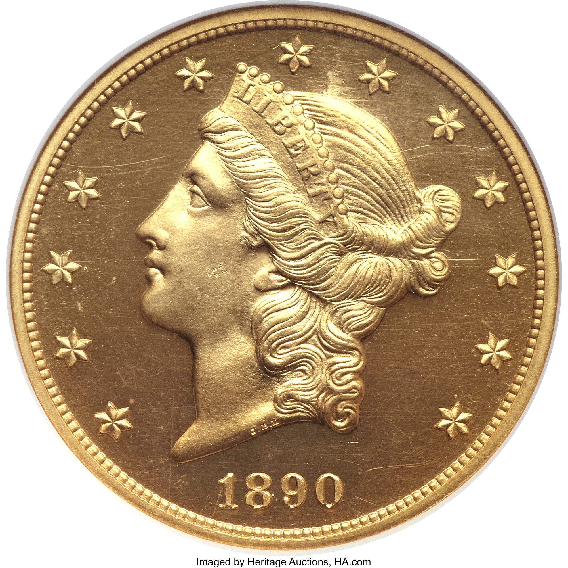 image for: 1890 $20 PR65 Ultra Cameo NGC. CAC....