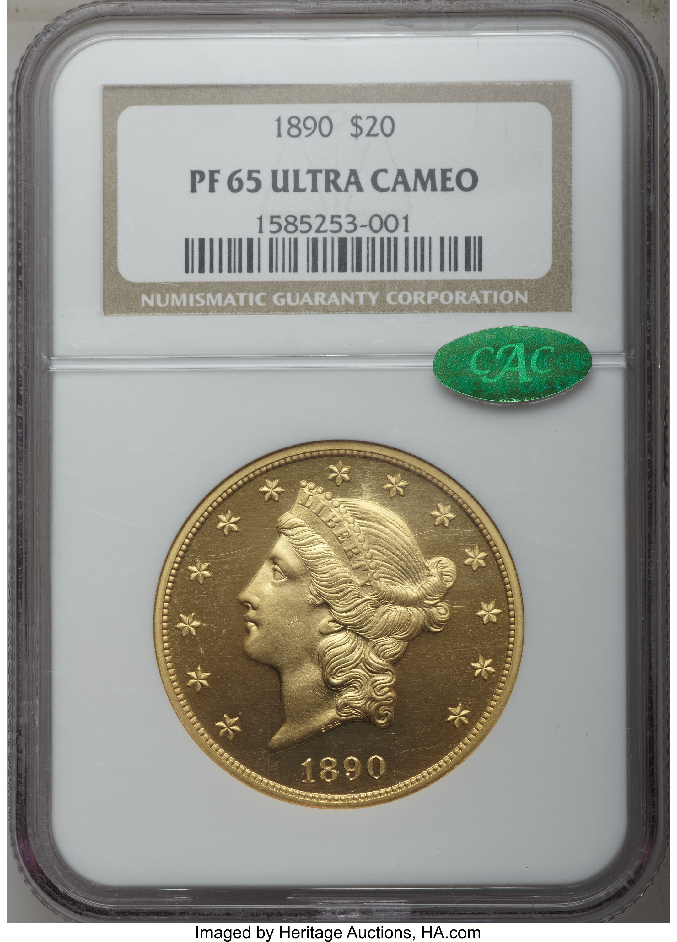 image for: 1890 $20 PR65 Ultra Cameo NGC. CAC....