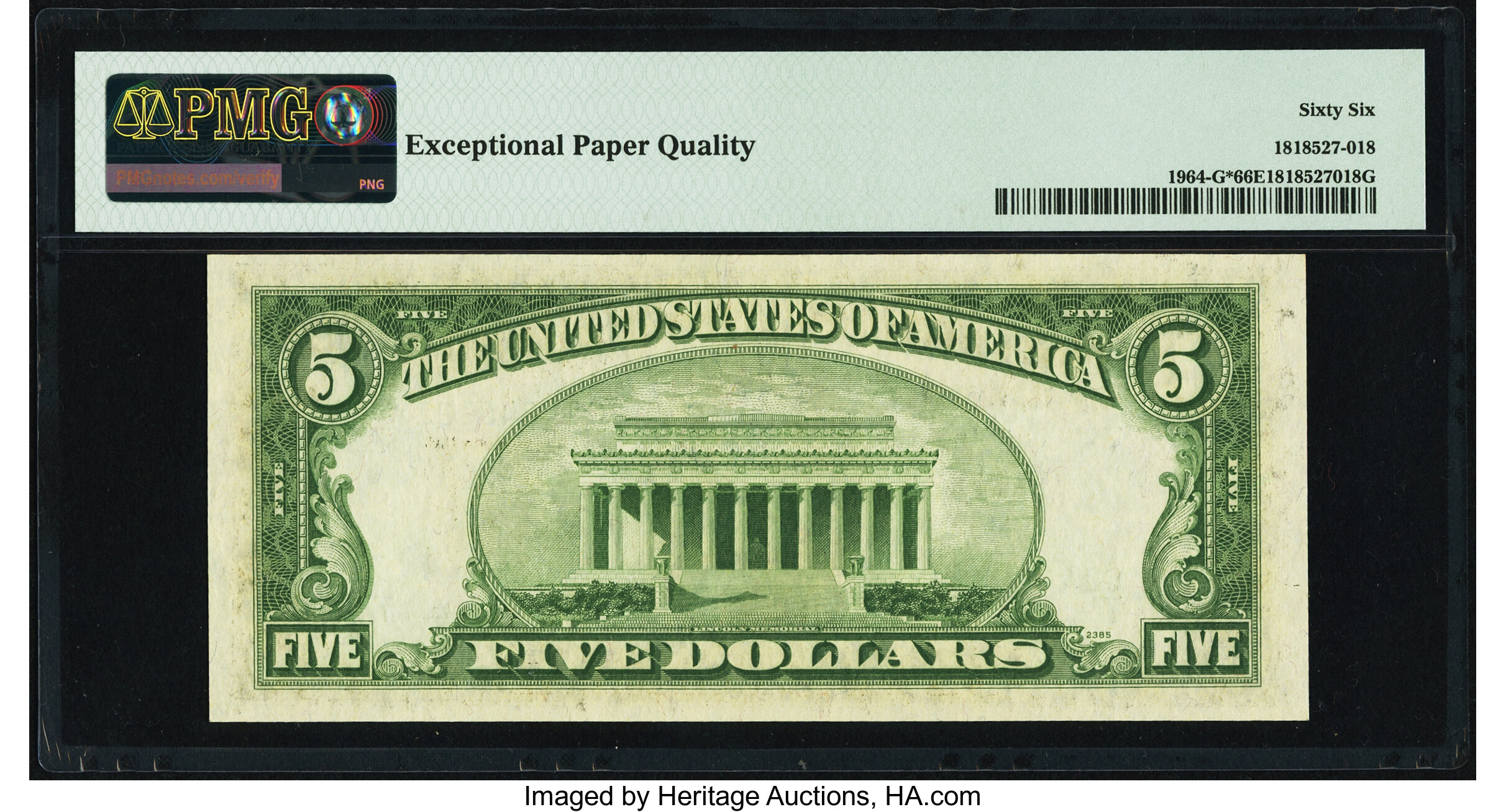 image for: Fr. 1964-G* $5 1950C Federal Reserve Star Note. PMG Gem Uncirculated 66 EPQ....