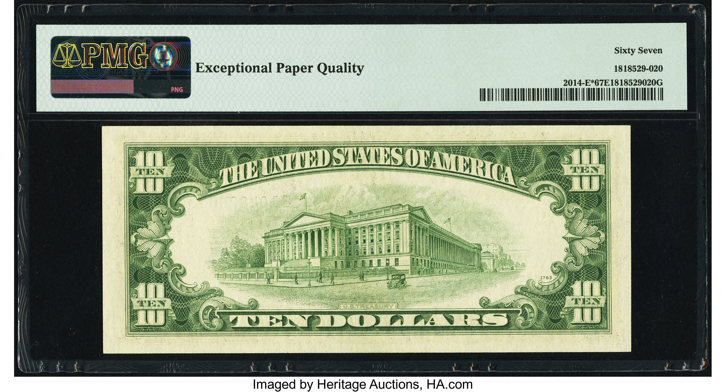 image for: Fr. 2014-E* $10 1950D Federal Reserve Star Note. PMG Superb Gem Unc 67 EPQ....