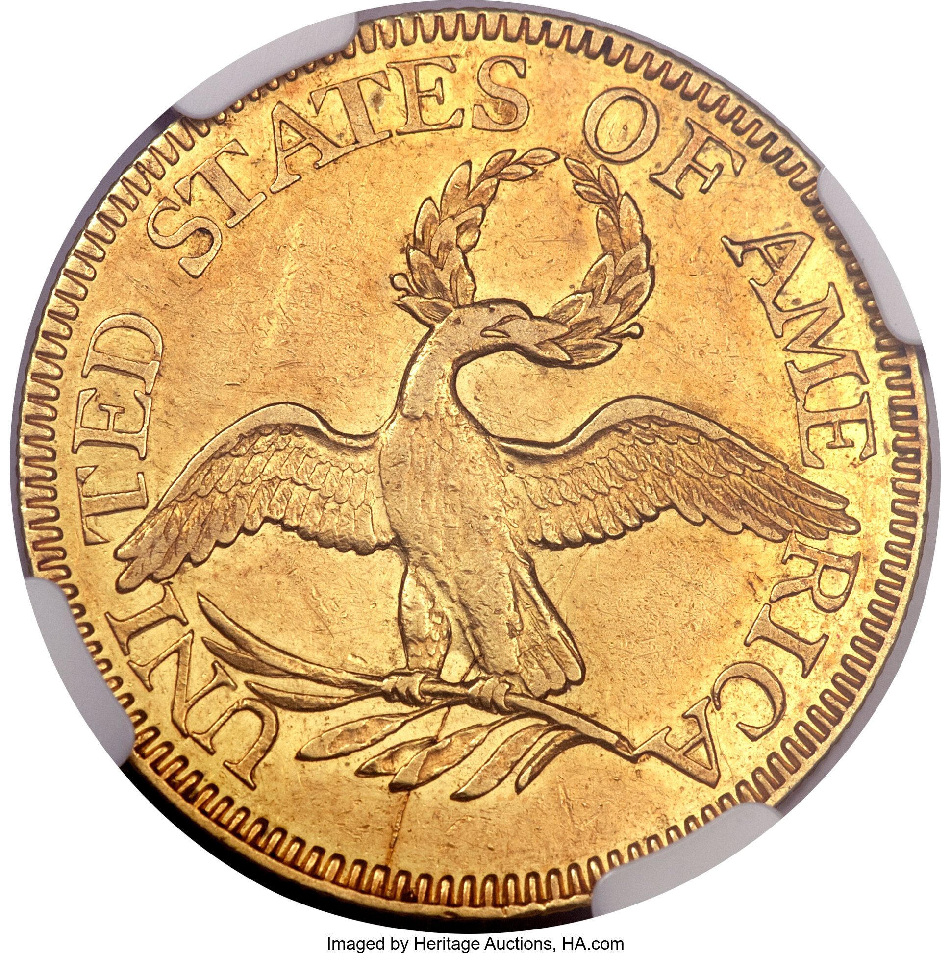 image for: 1797 $5 Small Eagle, 16 Stars AU53 NGC. Breen 12-K, Breen-6420, BD-3, R.6....