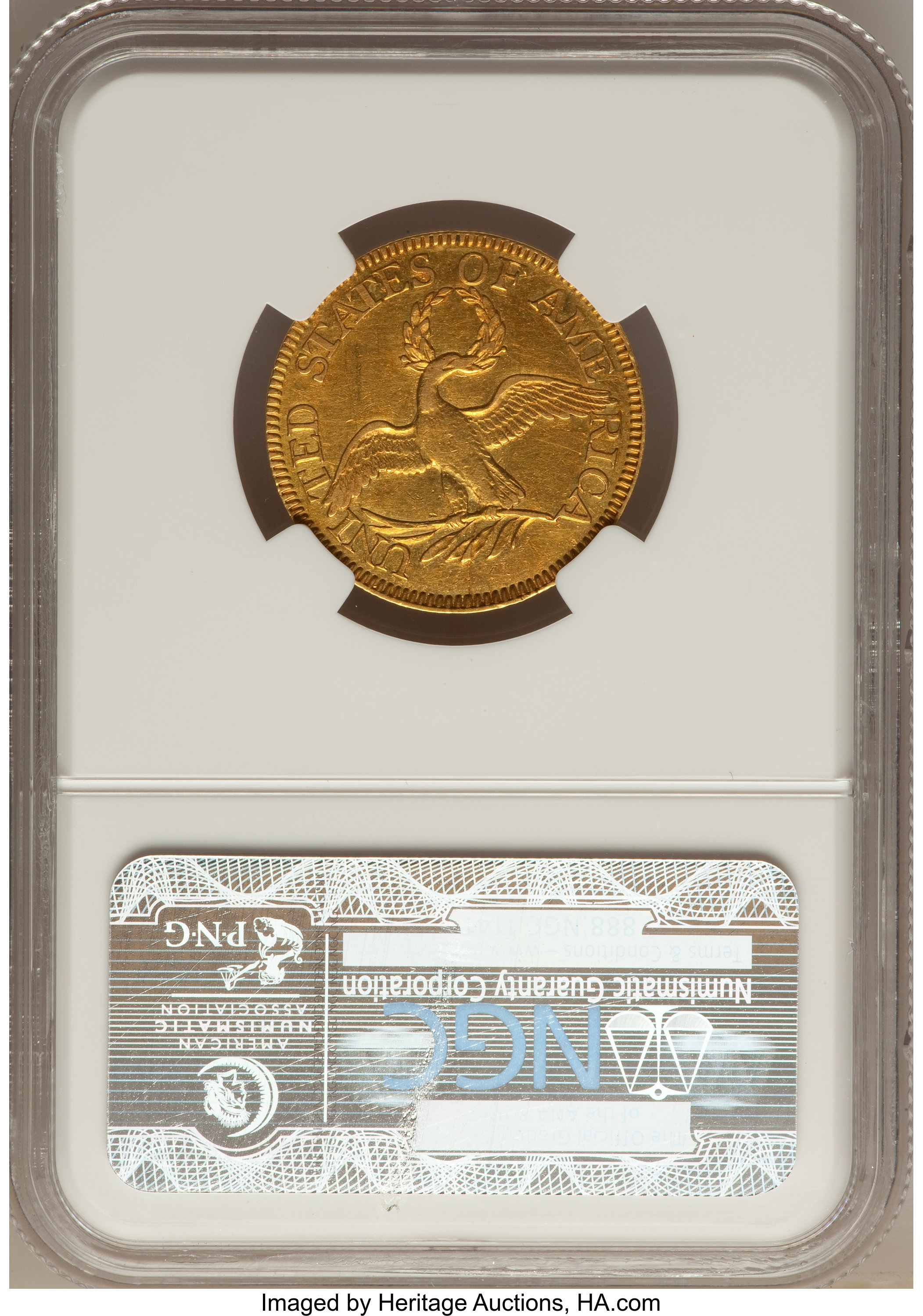 image for: 1797 $5 Small Eagle, 16 Stars AU53 NGC. Breen 12-K, Breen-6420, BD-3, R.6....