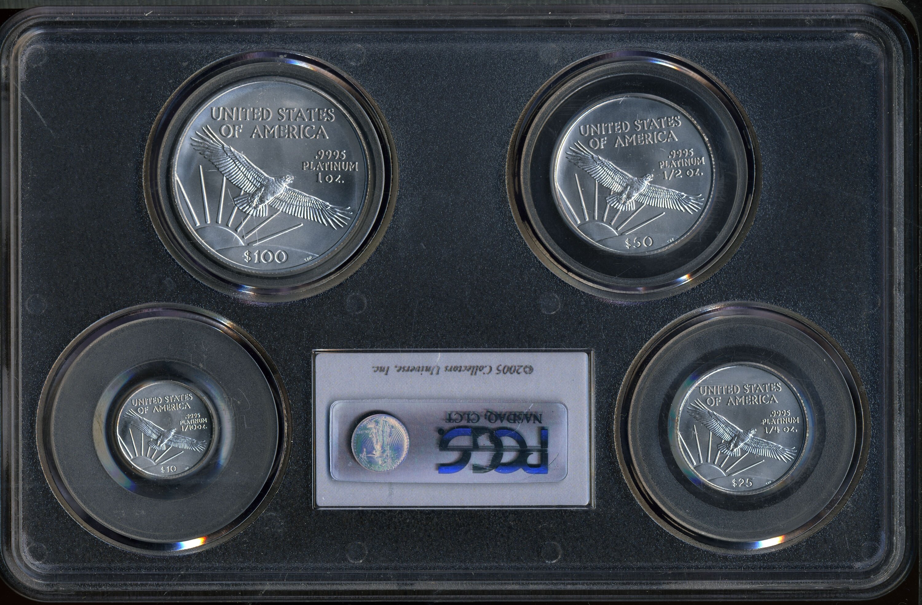 image for: 2006 SET Four Statue Of Liberty First Strike MS69 PCGS. This set includes: 2006 $100 Statue O... (Total: 4 coins)