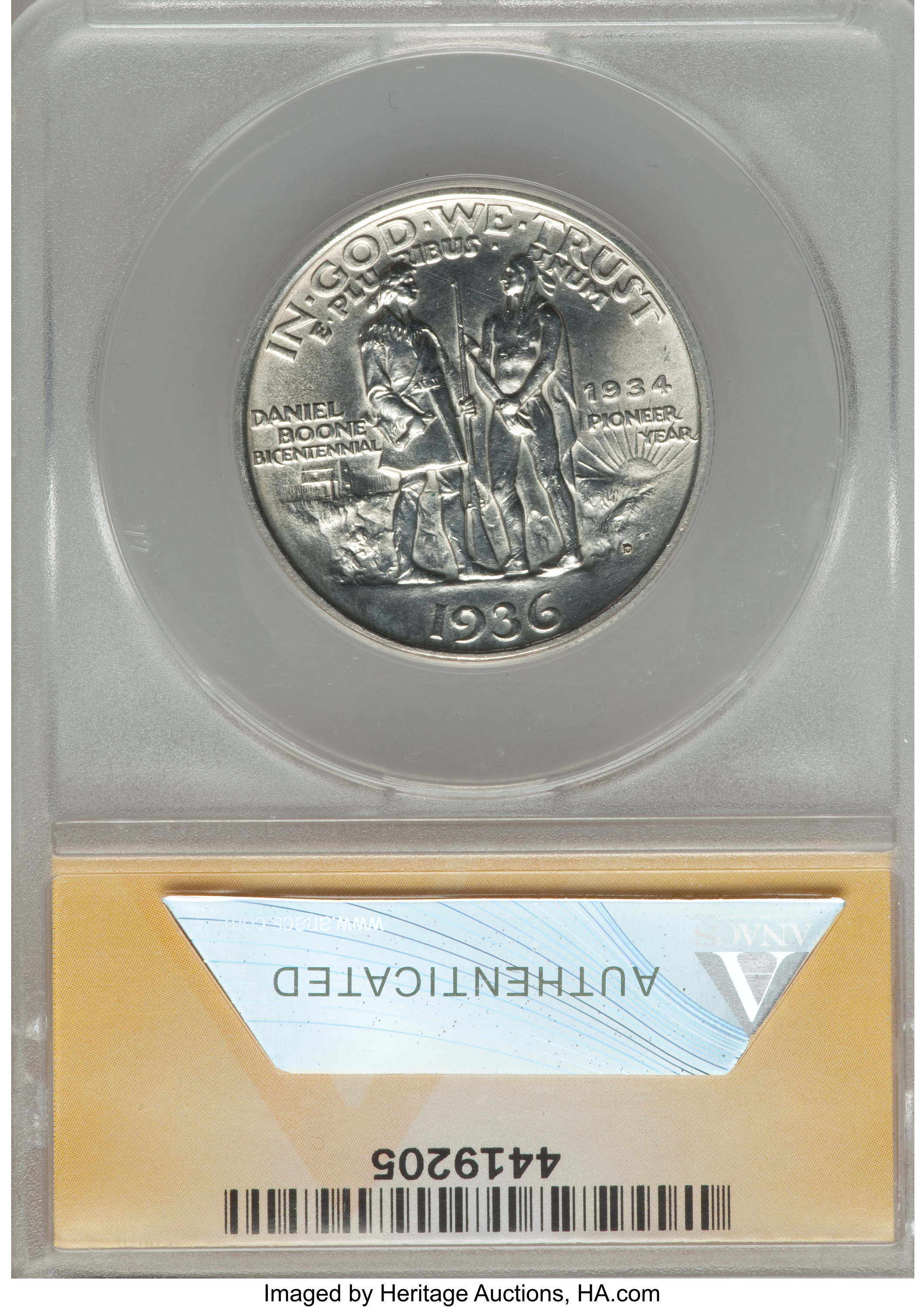 1936-D 50c Boone AU50 CAC thumbnail 4