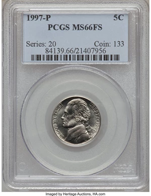 image for: 1997-P 5C MS66 Full Steps PCGS. PCGS Population (50/12). NGC Census: (1/0). (#84139)...