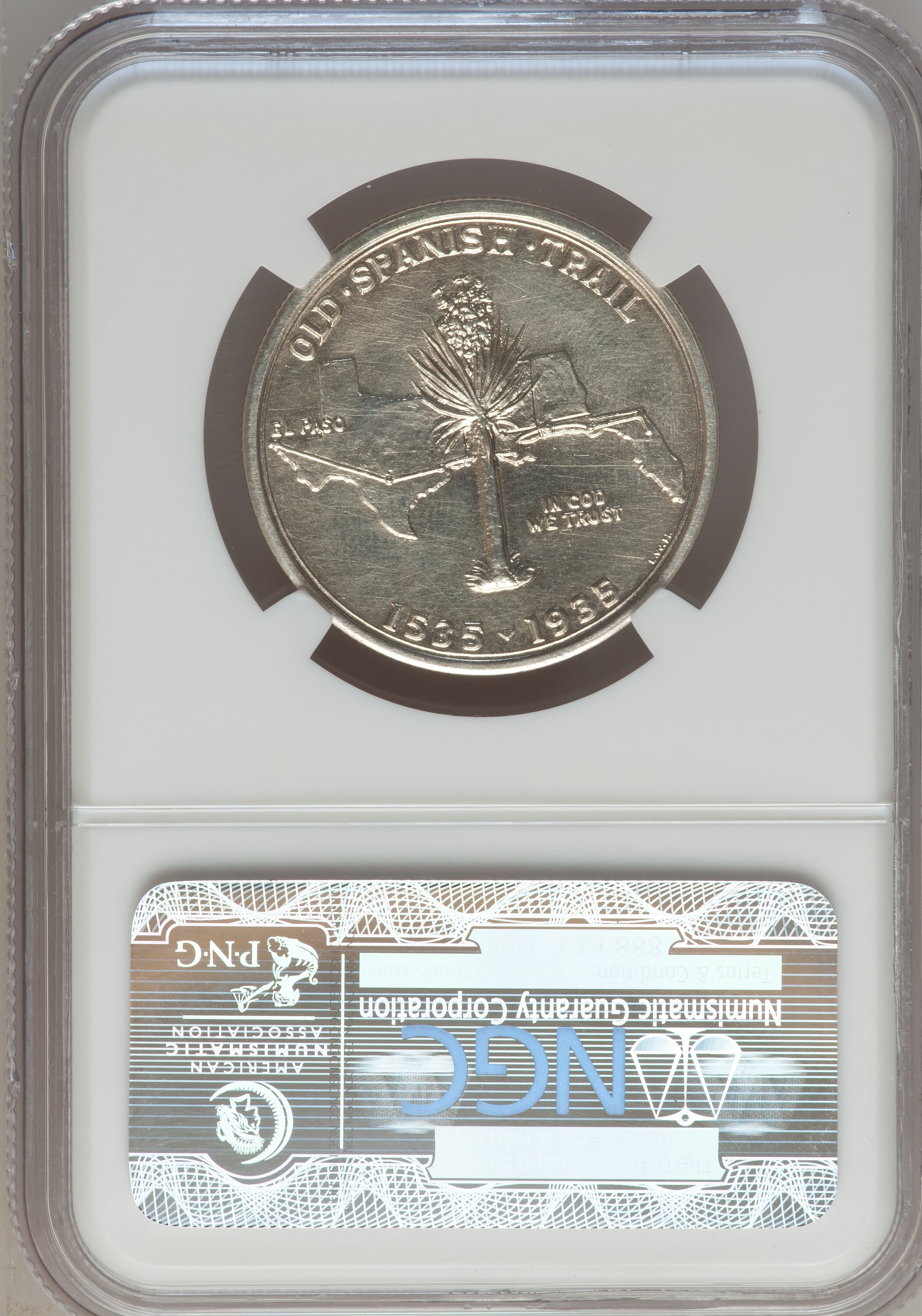 1935 50c Spanish Trail AU50 CAC thumbnail 2