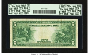 image for: Fr. 844 $5 1914 Federal Reserve Note PCGS Apparent Very Fine 25....