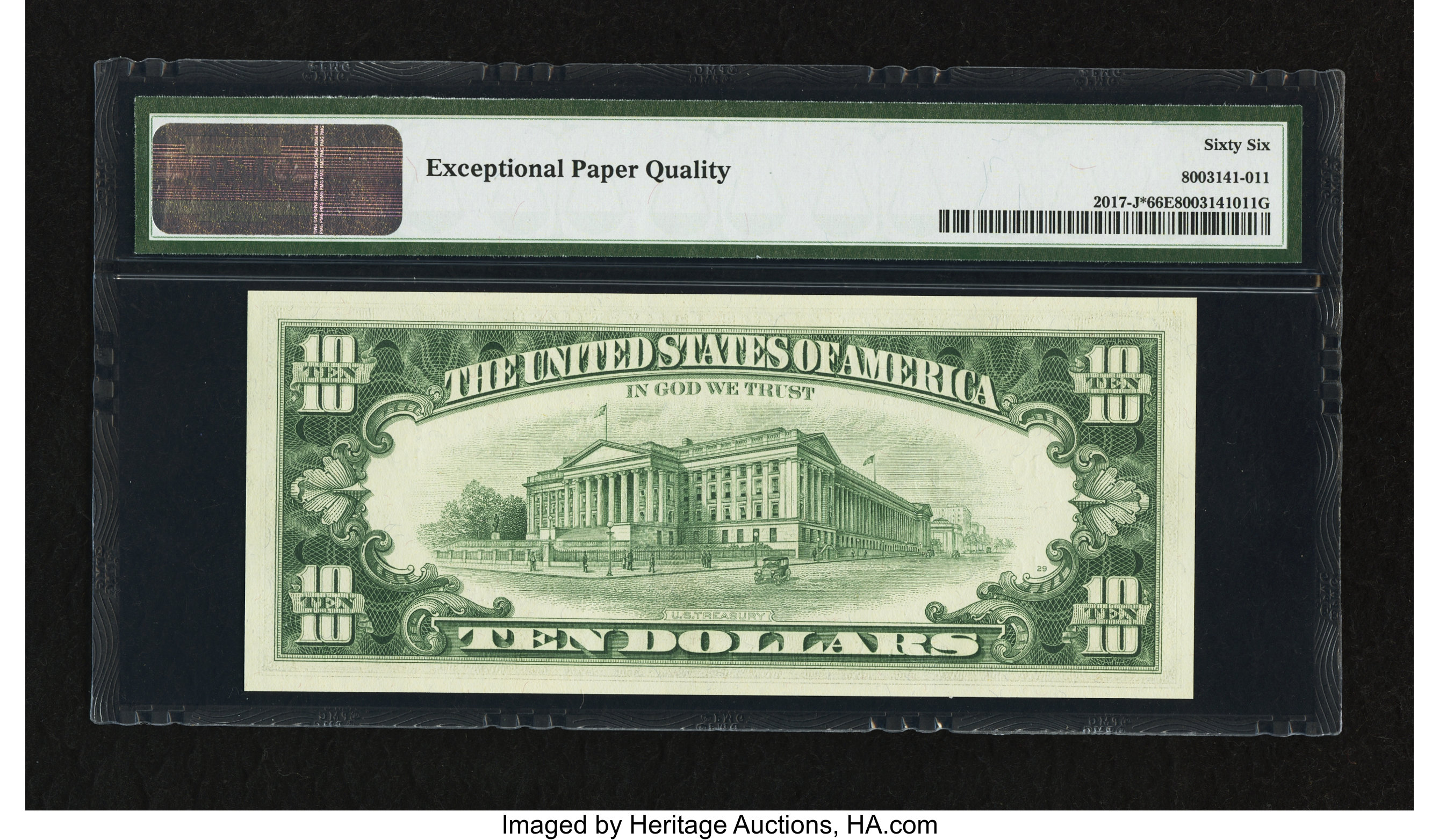 image for: Fr. 2017-J* $10 1963A Federal Reserve Star Note. PMG Gem Uncirculated 66 EPQ....