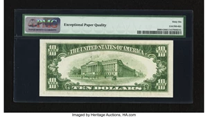 image for: Fr. 2009-G $10 1934D Federal Reserve Note. PMG Gem Uncirculated 66 EPQ....