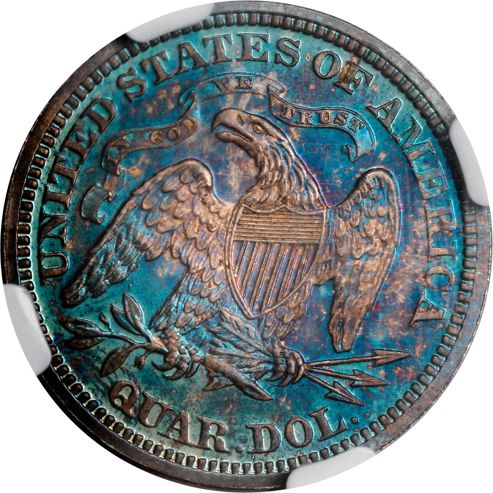 image for: 1870 Pattern Quarter. Judd-883, Pollock-981. Rarity-7-. Proof-65 (NGC).