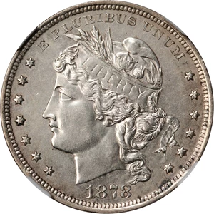 image for: 1878 Pattern Metric Dollar. Judd-1563, Pollock-1754. Rarity-6-. Proof-60 (NGC).