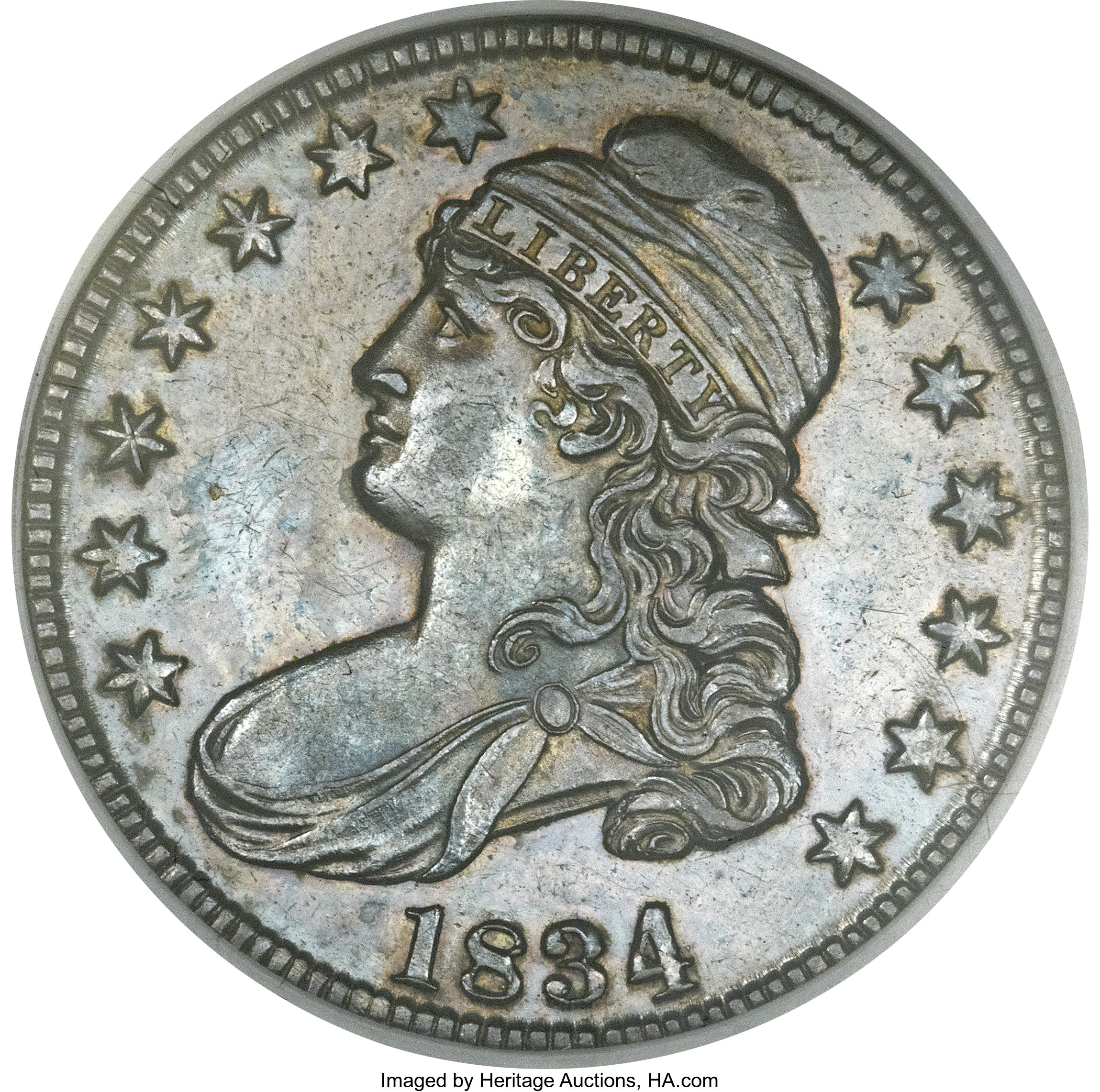 image for: 1834 50C PR63 NGC. O-106, R.8 as a Proof....