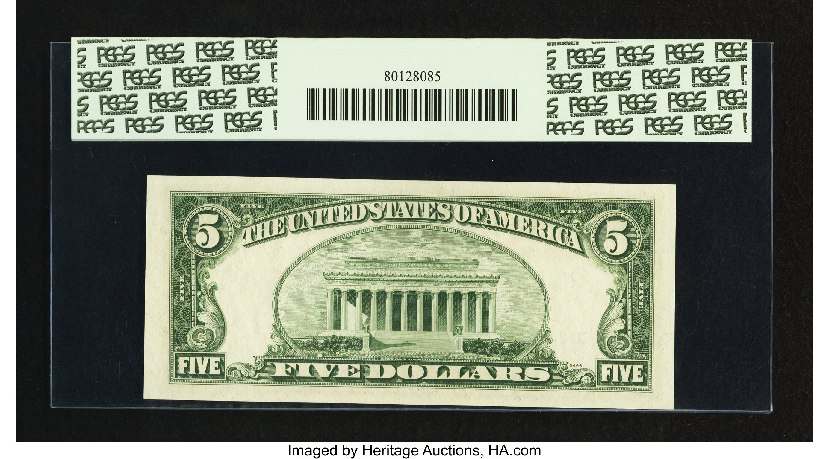 image for: Fr. 1966-B* $5 1950E Federal Reserve Note. PCGS Gem New 65PPQ....