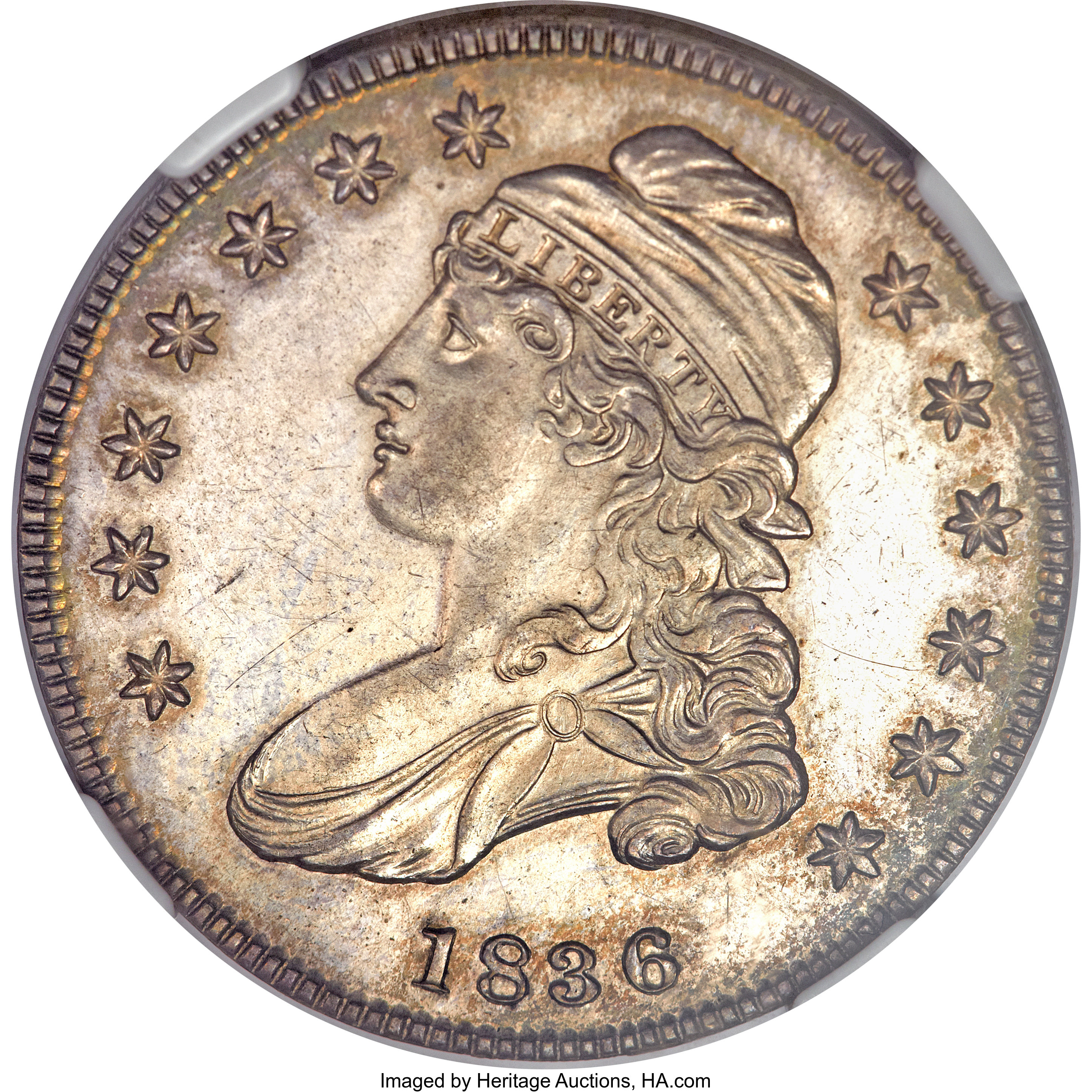 image for: 1836 50C Lettered Edge PR63 NGC. O-101, R.1, likely Low R.7 as a proof. ...