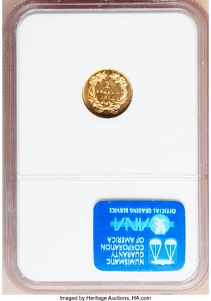 image for: 1855 G$1 PR62 Cameo NGC....