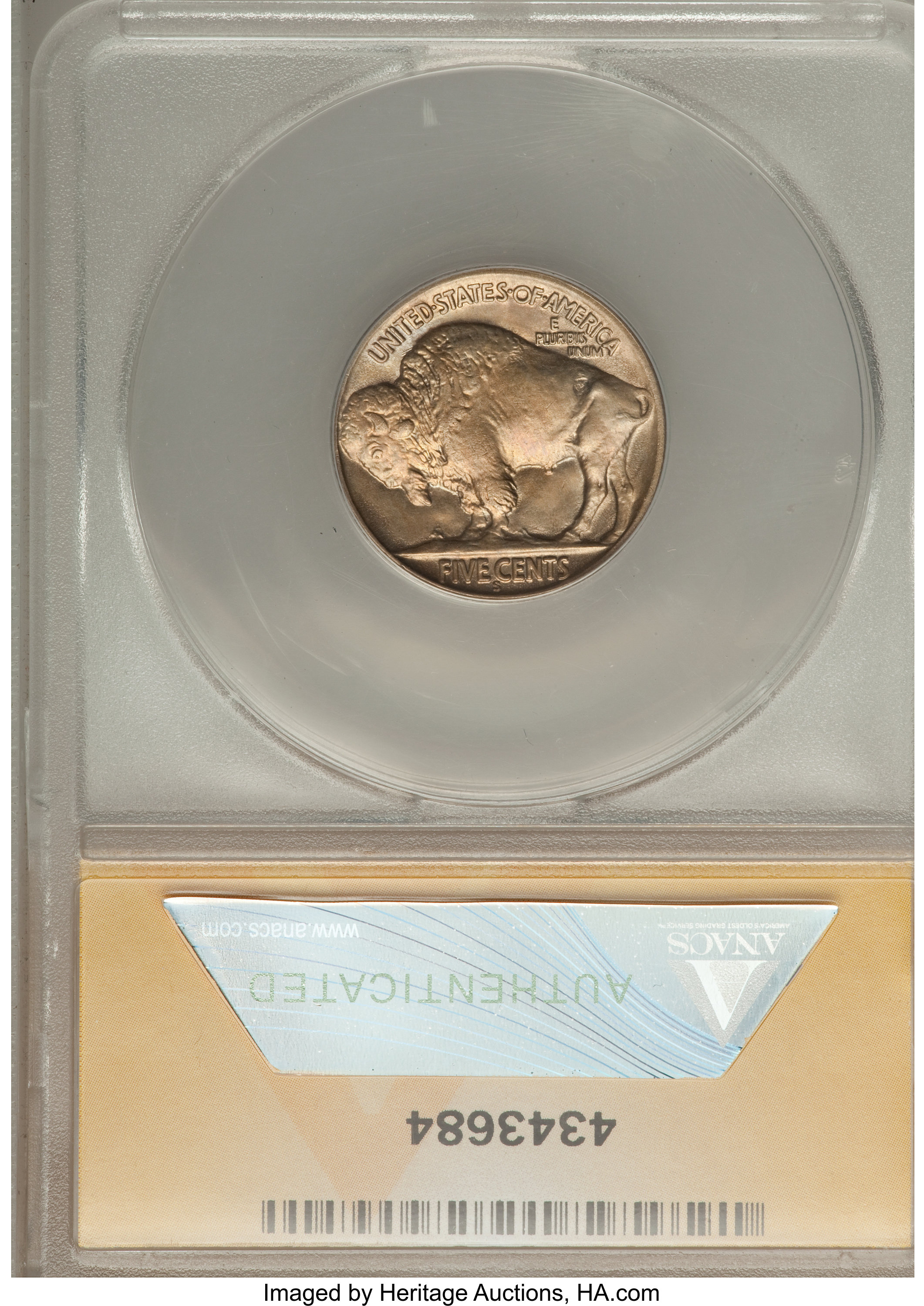 1923-S 5c MS60 CAC thumbnail 2