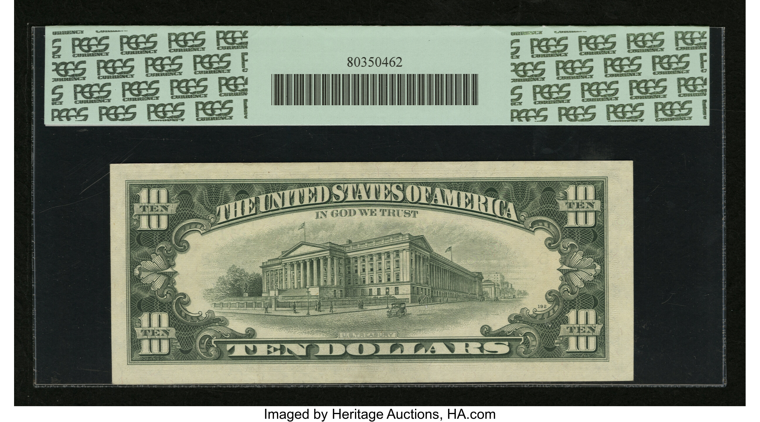 image for: Fr. 2020-H* $10 1969B Federal Reserve Note. PCGS Choice About New 55....