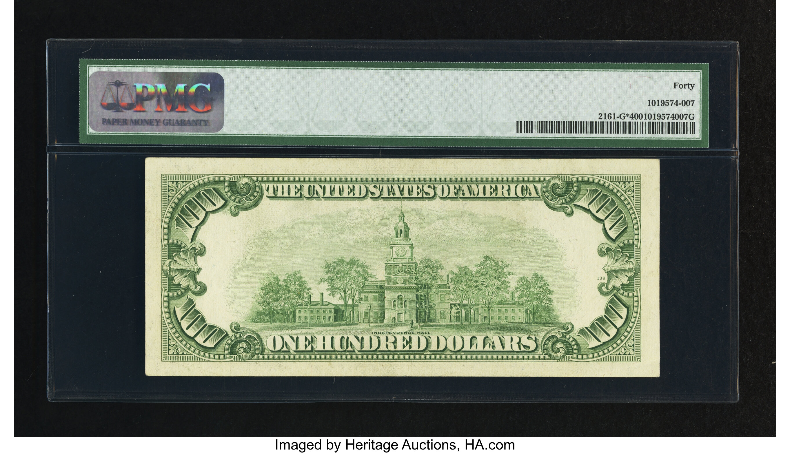 image for: Fr. 2161-G* $100 1950D Federal Reserve Note. PMG Extremely Fine 40....