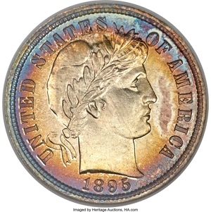 image for: 1895 10C PR68 Cameo NGC. CAC....