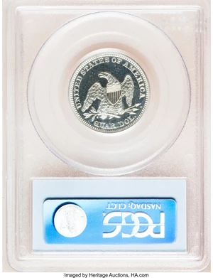 image for: 1861 25C PR66 Cameo PCGS....