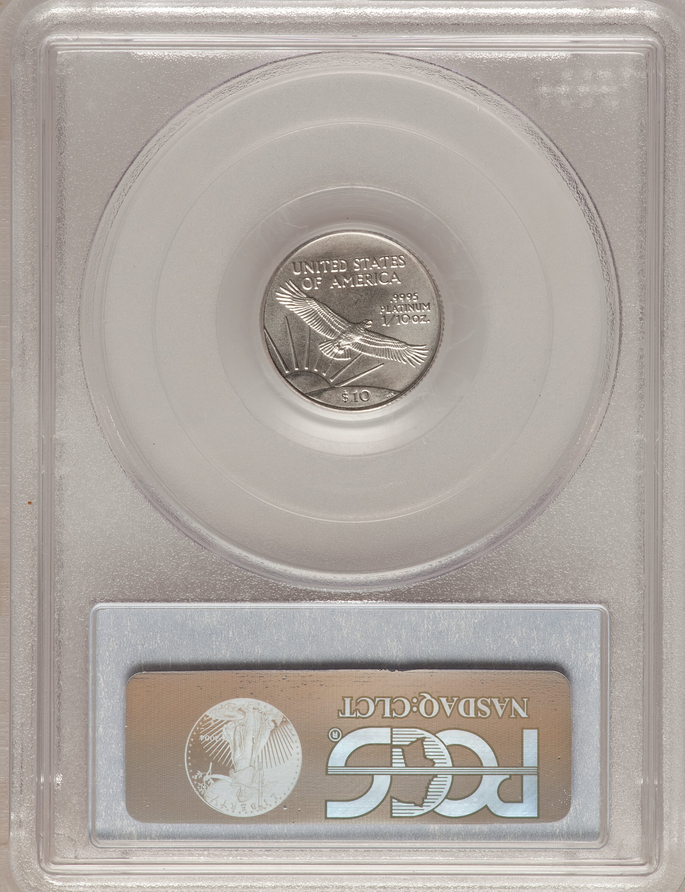image for: 2008 $10 Plat 1/10 Oz MS69 PCGS. PCGS Population (1790/385). NGC Census: (0/0).   (#393104)...