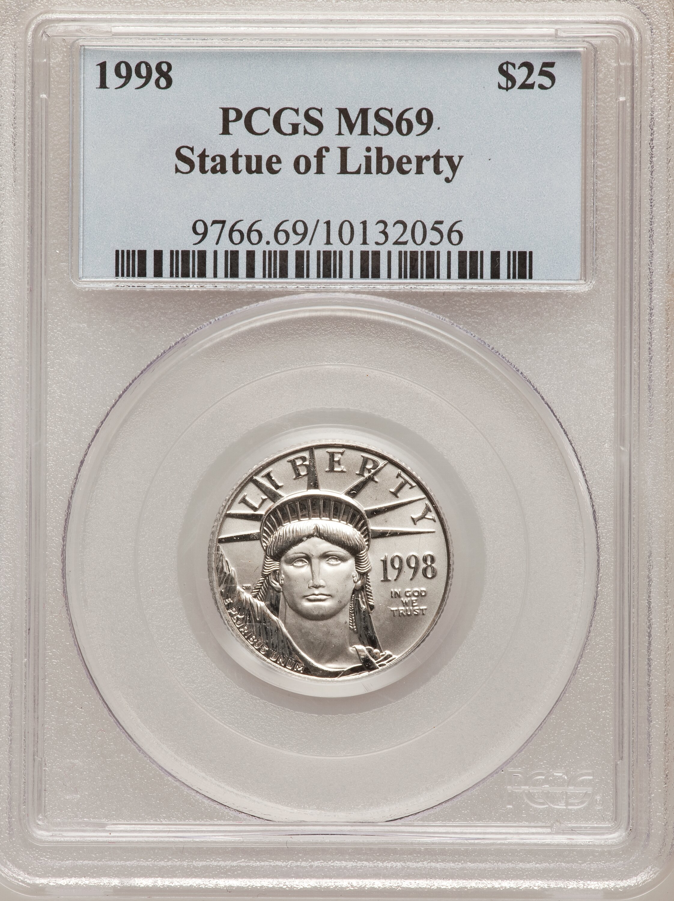 1998 $25 Platinum Eagle Values & Prices By Issue | Greysheet