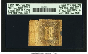 image for: Uncancelled Connecticut June 7, 1776 2s 6d PCGS Apparent Good 06....
