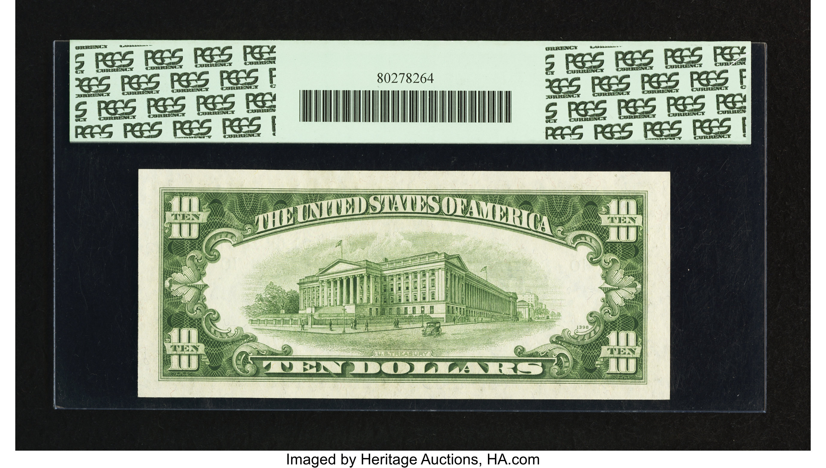 image for: Fr. 2010-J $10 1950 Narrow Federal Reserve Note. PCGS Gem New 65PPQ....