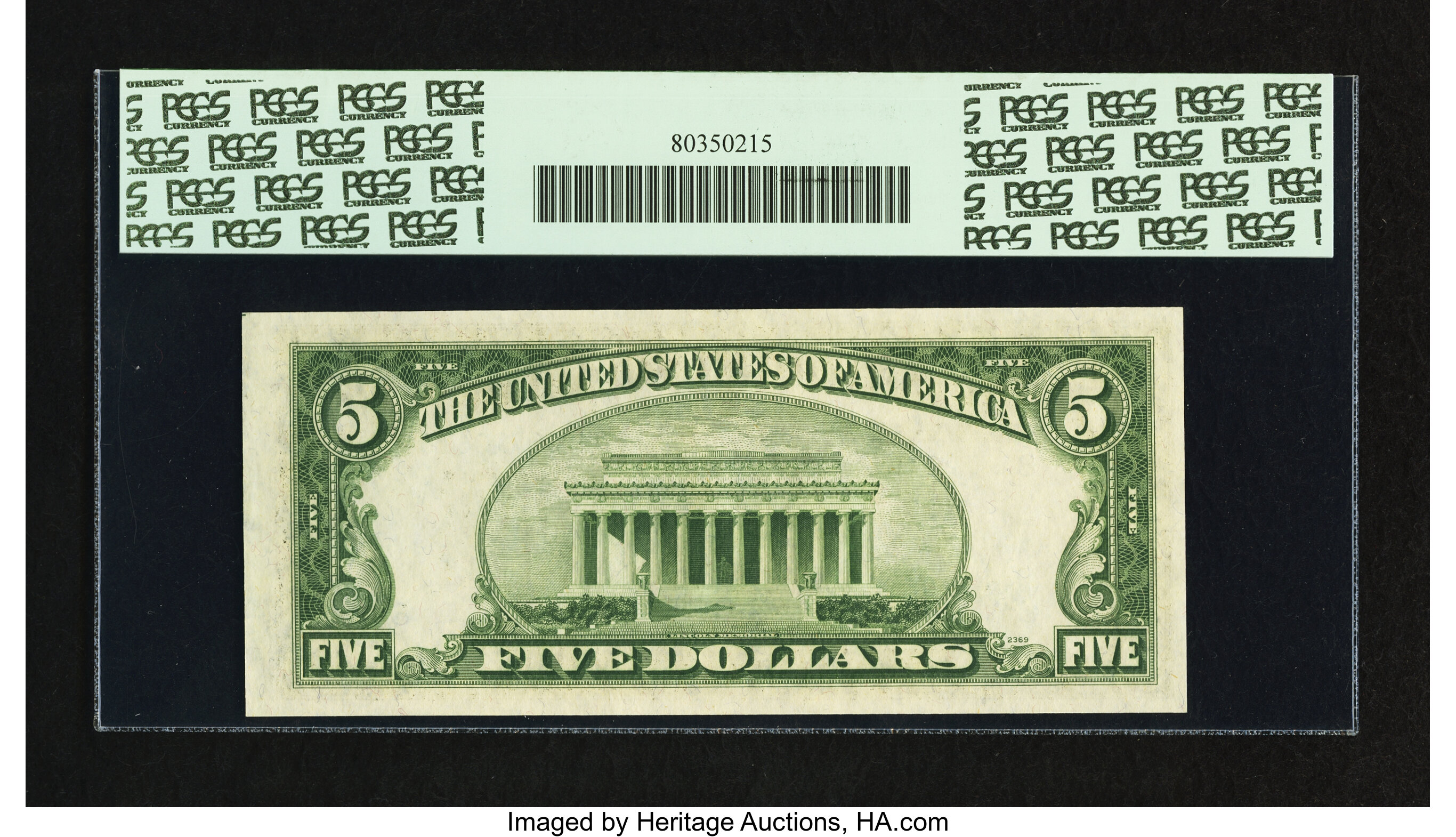image for: Fr. 1964-H* $5 1950C Federal Reserve Note. PCGS Very Choice New 64PPQ....