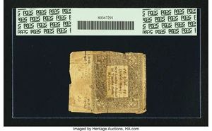 image for: Uncancelled Connecticut June 7, 1776 2s 6d PCGS Apparent Fine 12....