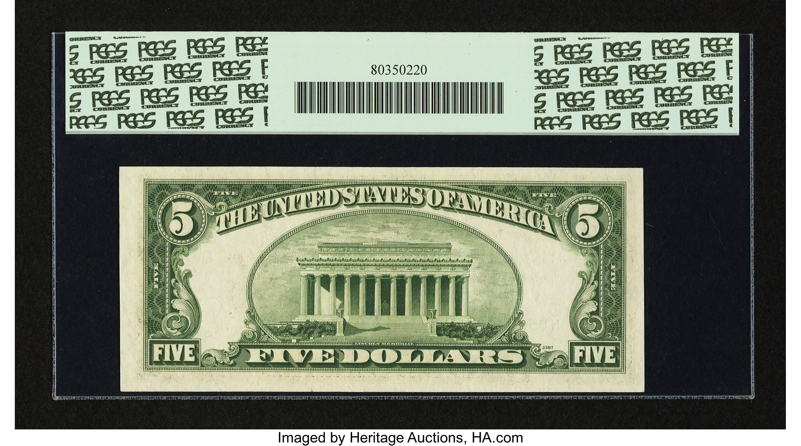 image for: Fr. 1964-H* $5 1950C Federal Reserve Note. PCGS Gem New 65PPQ....