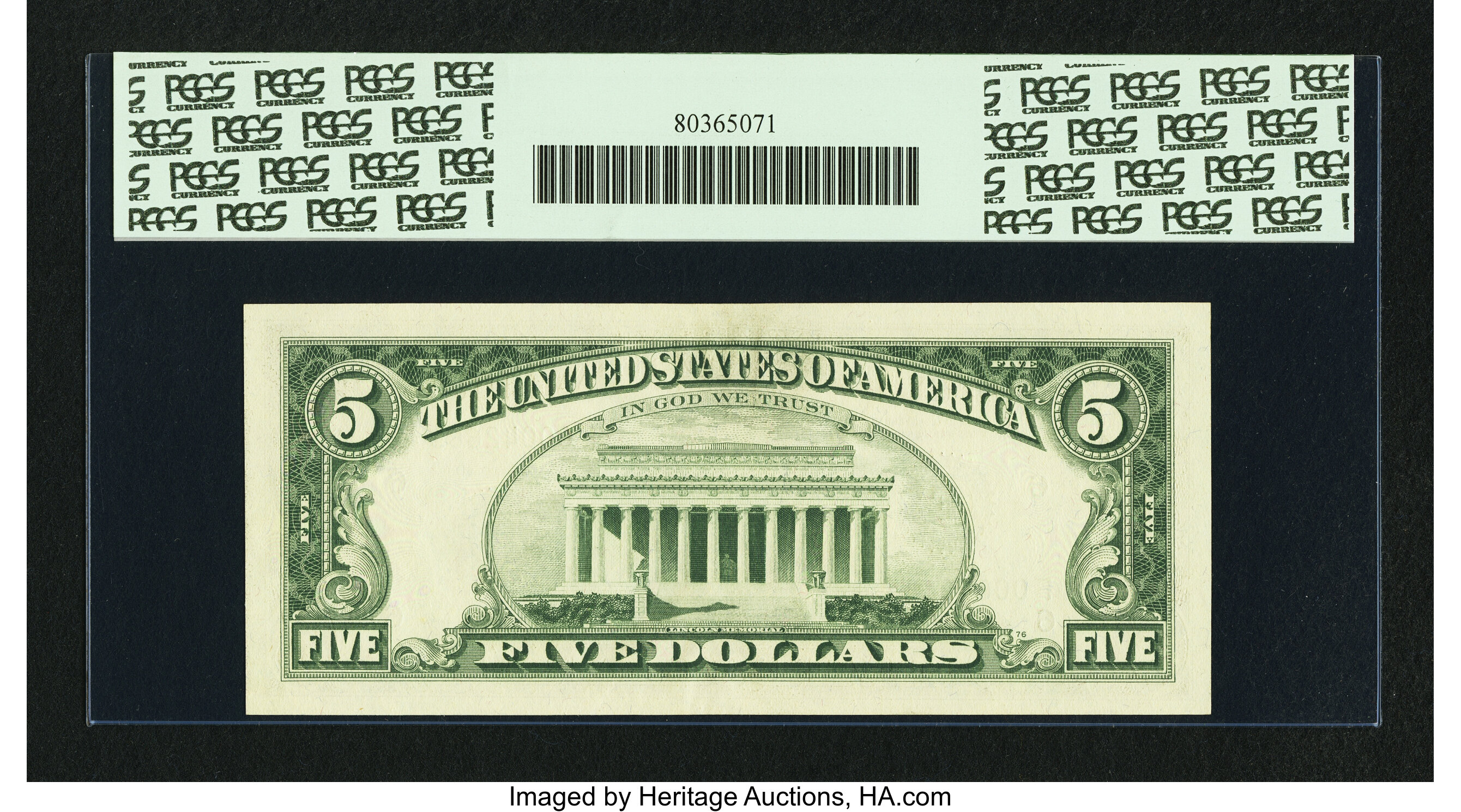 image for: Fr. 1969-F* $5 1969 Federal Reserve Note. PCGS Gem New 65PPQ....