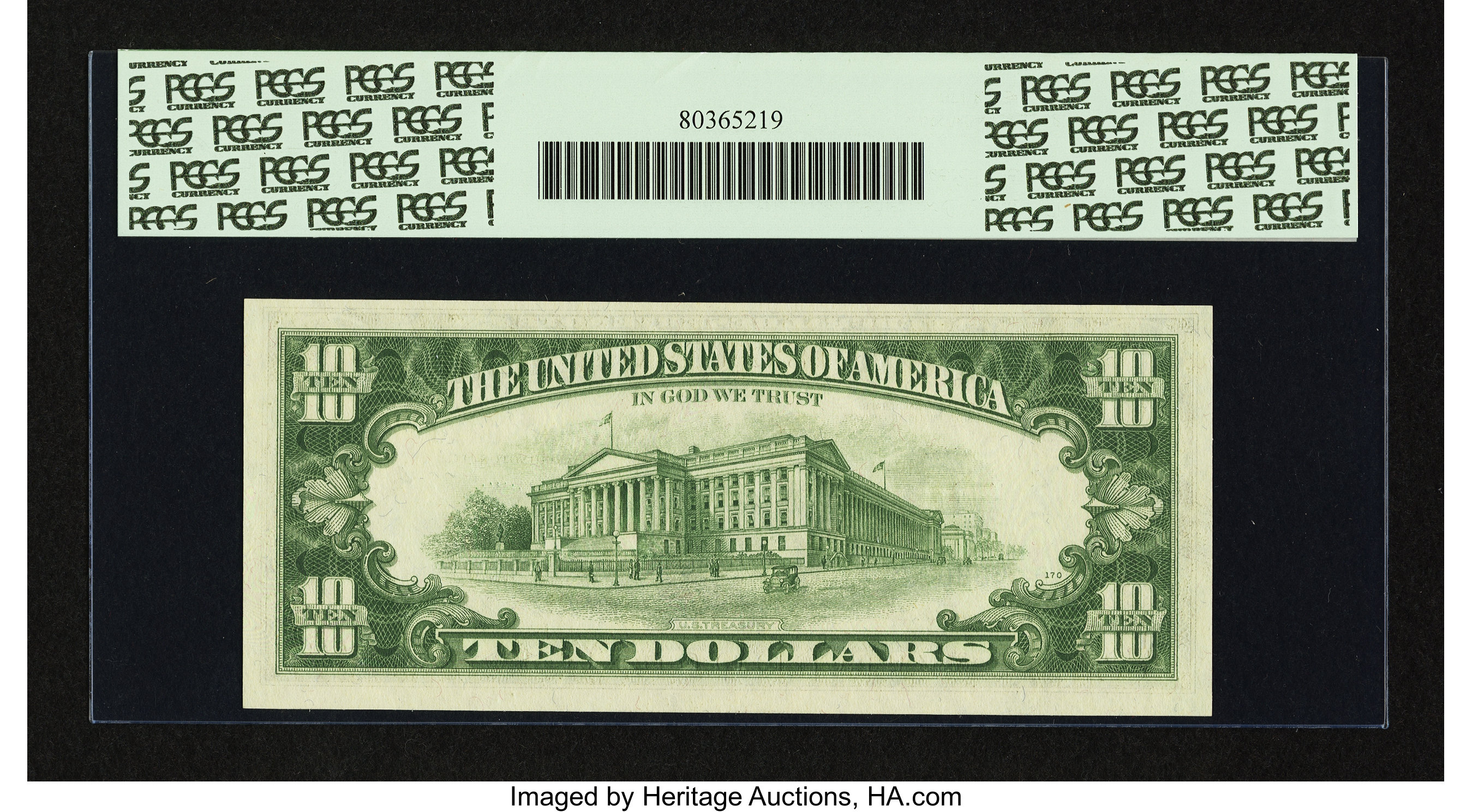 image for: Fr. 2021-D* $10 1969C Federal Reserve Note. PCGS Choice New 63PPQ....