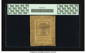 image for: Delaware May 1, 1777 6s PCGS Extremely Fine 40PPQ....