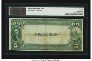 image for: Philadelphia, PA - $5 1882 Date Back Fr. 532 The National Security Bank Ch. # (E)1743...
