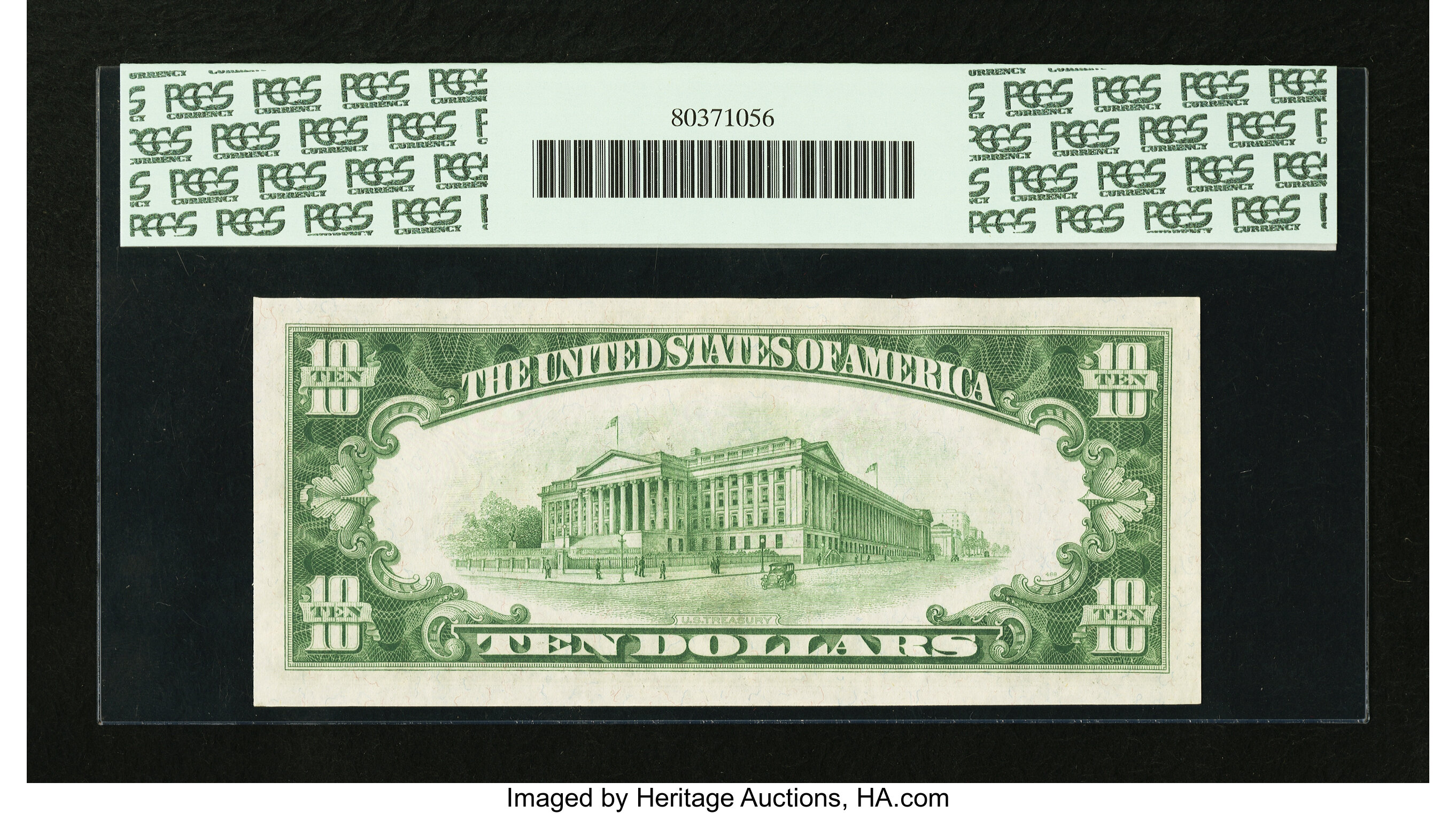 image for: Fr. 2005-G* $10 1934 Dark Green Seal Federal Reserve Note. PCGS Choice About New 58PPQ....