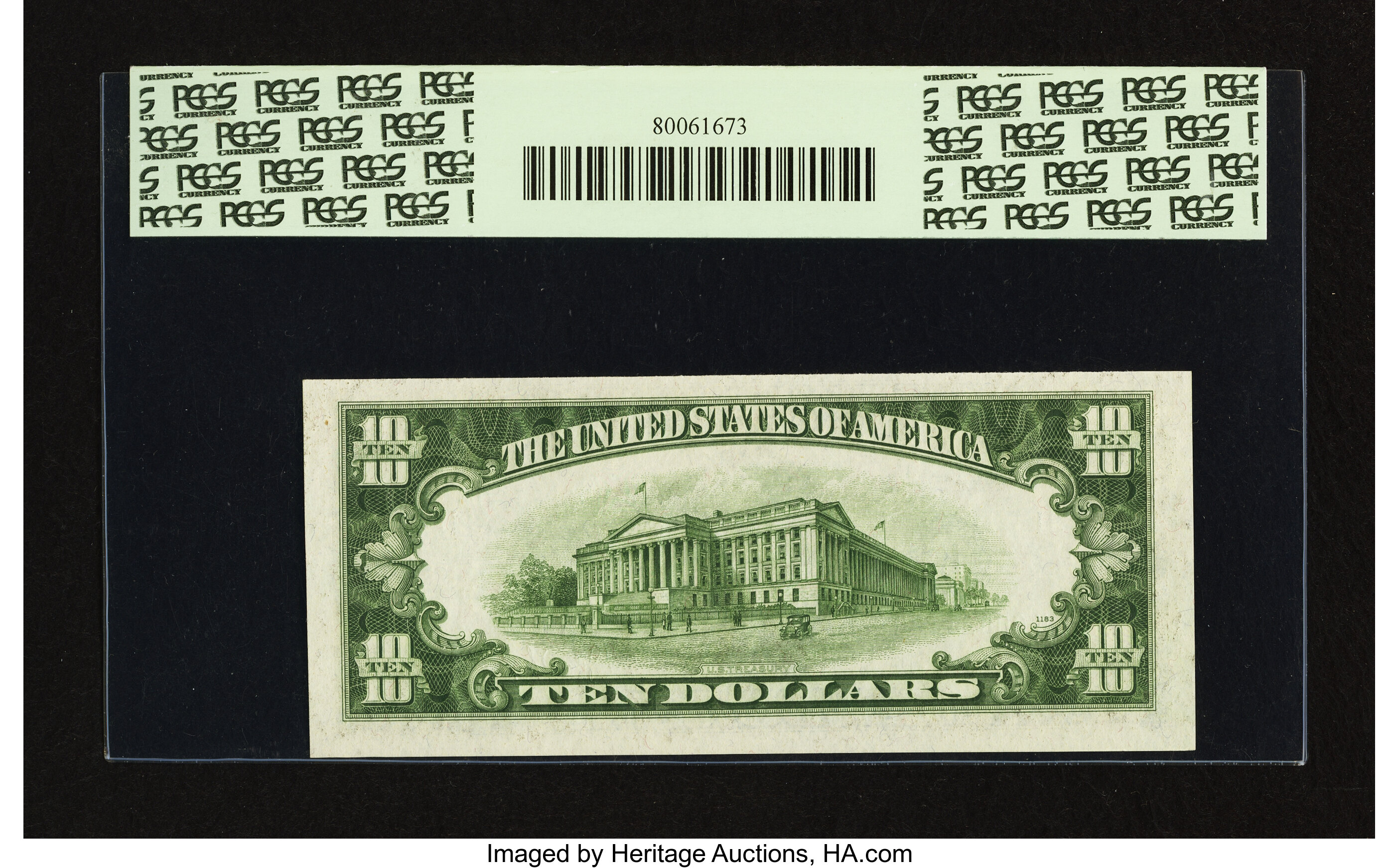 image for: Fr. 2010-K* $10 1950 Wide Federal Reserve Note. PCGS Very Choice New 64PPQ....