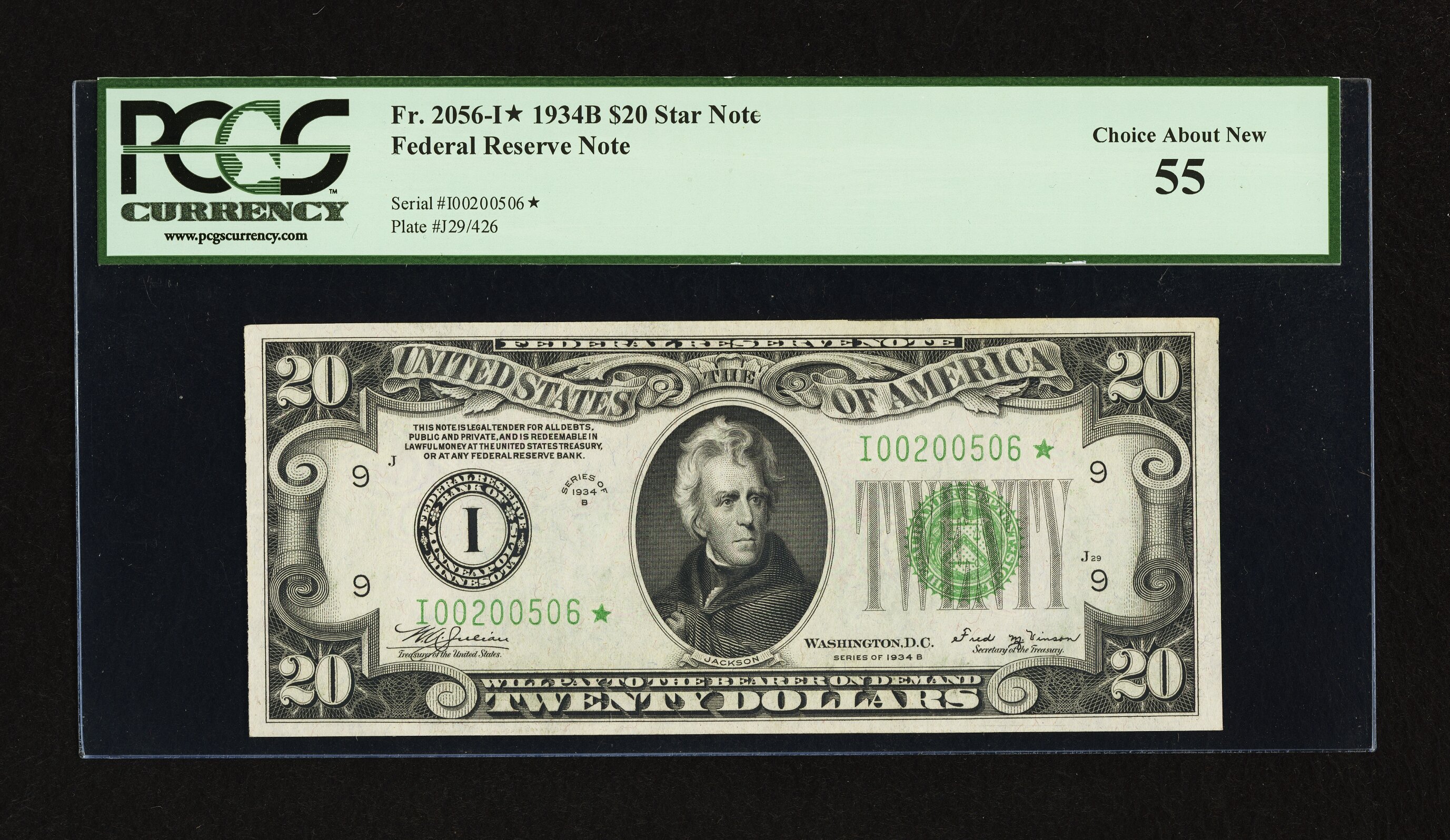 1934B $20 Minneapolis, Star Replacement (Fr. 2056I*)