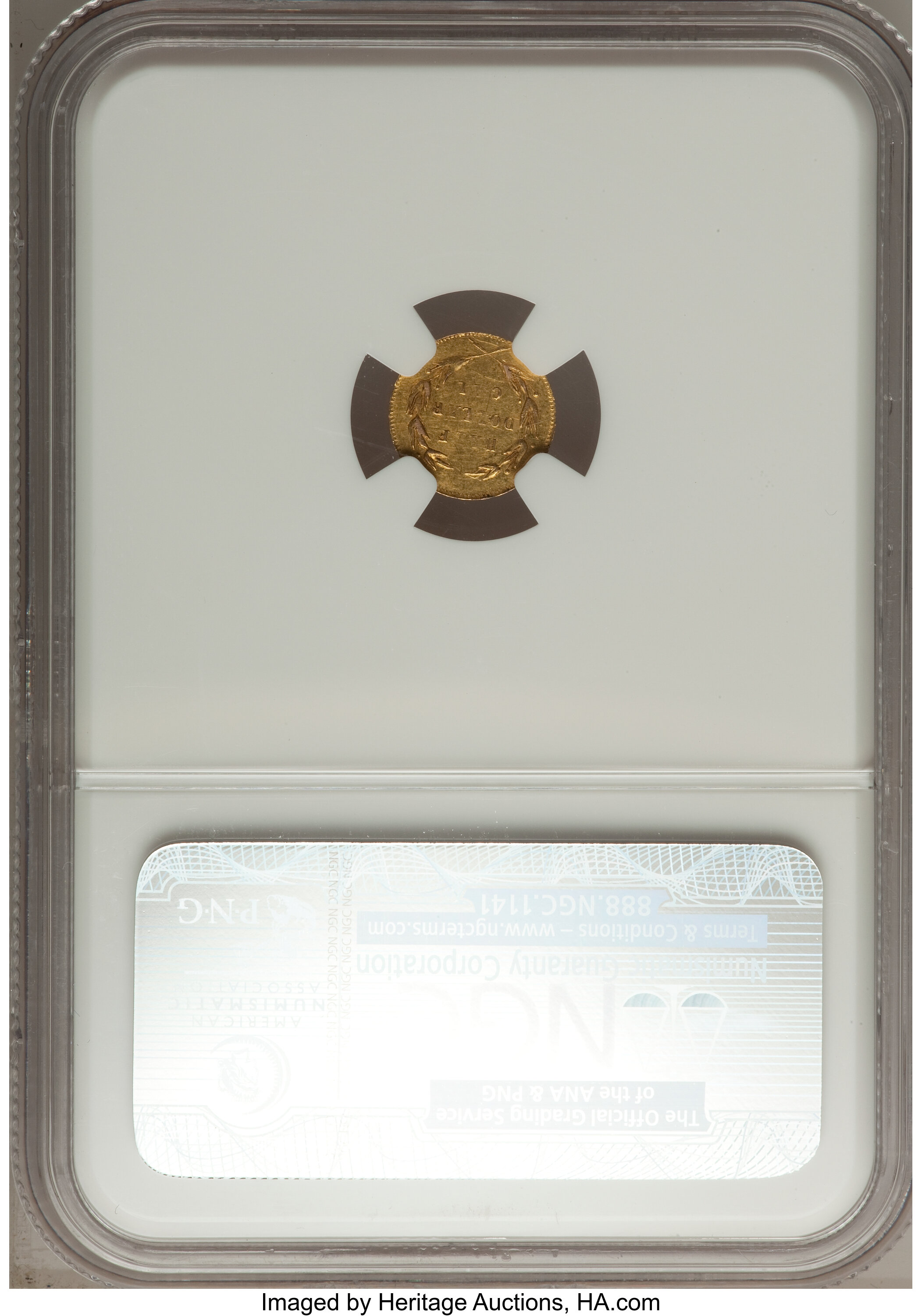 image for: 1875 50C Liberty Round 50 Cents, BG-1035, High R.5, AU58 NGC. NGC Census: (1/3). PCGS Population (0/18).   (#10864)...