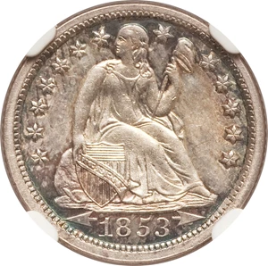image for: 1853-O 10C Arrows MS64 NGC....