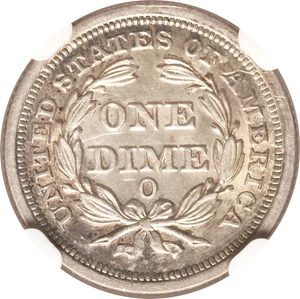 image for: 1853-O 10C Arrows MS64 NGC....