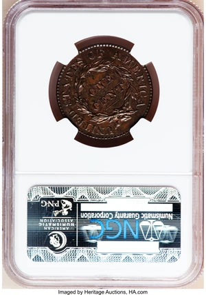 image for: 1829 1C PR64 Brown NGC. N-6, R.6 as a Proof....