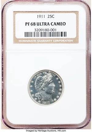 image for: 1911 25C PR68 Ultra Cameo NGC....