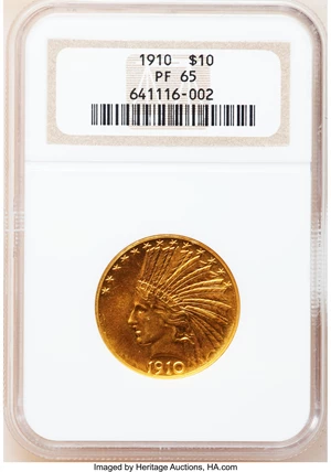 image for: 1910 $10 PR65 NGC....