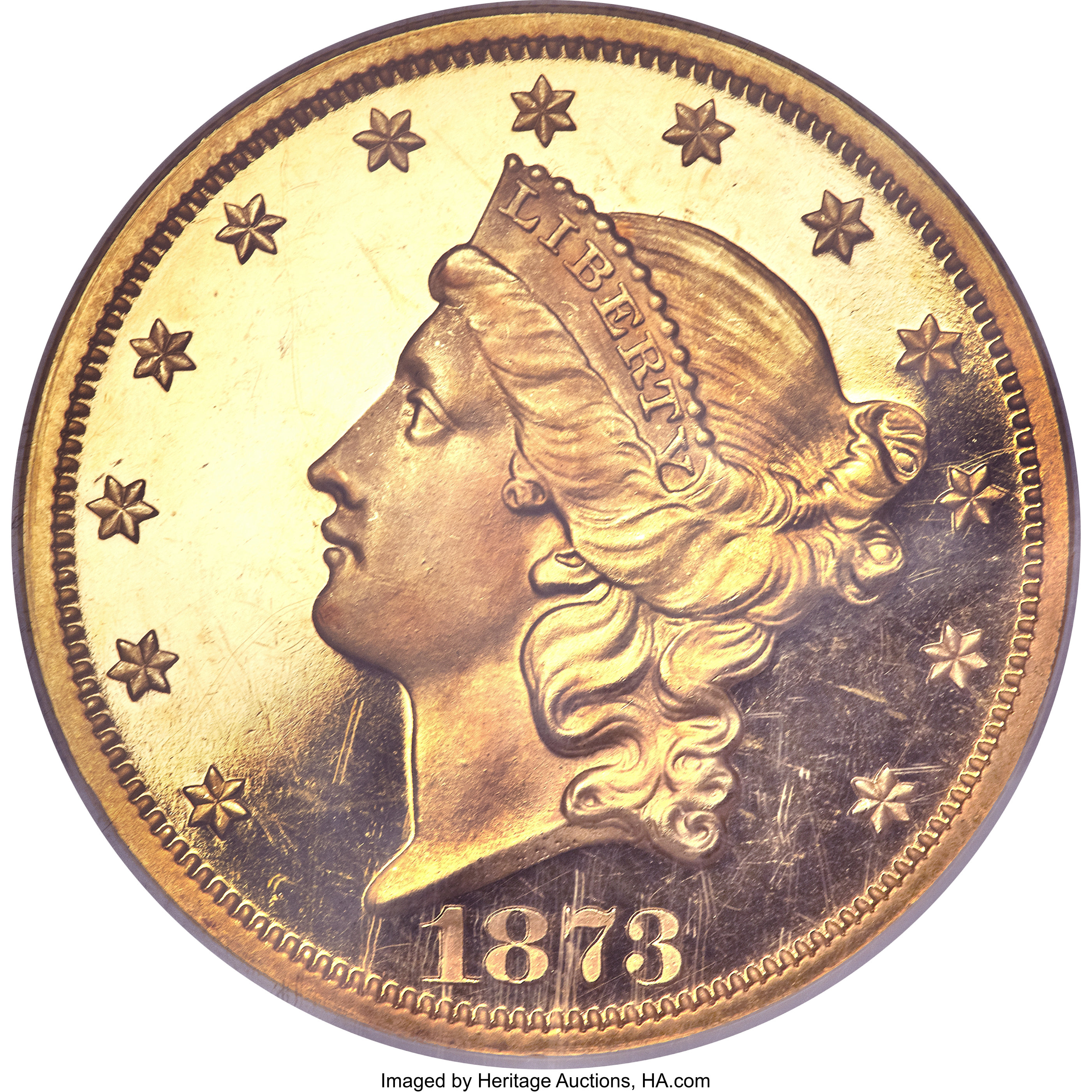 image for: 1873 $20 Closed 3 PR65 Ultra Cameo NGC....