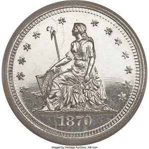 image for: 1870 25C Quarter Dollar, Judd-882, Pollock-980, High R.7, PR61 PCGS....
